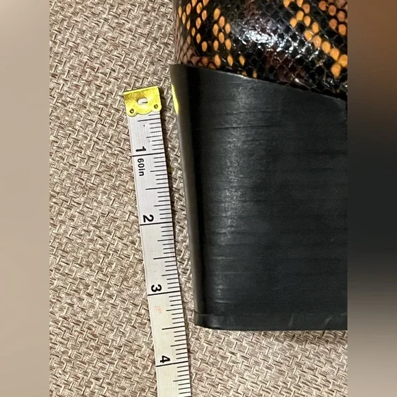 Franco Sarto leather snake print block heel ankle boots/ booties. Square toe. 10 - Picture 11 of 14